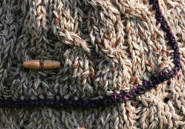 vote-for-recovery-Holzknopf zur Stricktasche